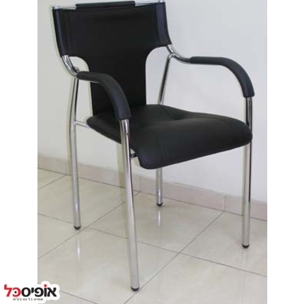 כסא אורחים דגם "נעמה" מושב+גב עור קשיח
