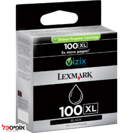 דיו לקסמרק 100XL 1068Eשחור ל-510דף מקורי