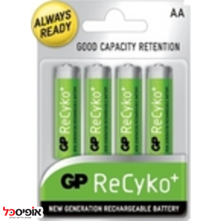 סוללות נטענות AA GP Recyko (רביעיה)